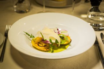 Blue cheese ravioli $9.50