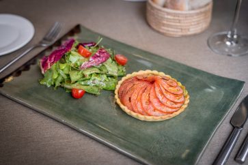 FINE CRUST TOMATO & PESTO TART…..$7,50